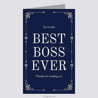 ``best Boss Ever`` Greeting Card  Online for none