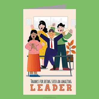 ``Thanks for being such an Amazing Leader`` Greeting Card Buy World Boss Day Online for specialGifts