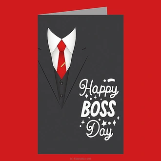 ``happy Boss Day`` Greeting Card  Online for none