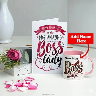 Personalized Pink Accented ``boss Lady`` Gift Set  Online for none
