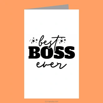 ``best Boss Ever`` Greeting Card  Online for none