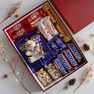 Ultimate Chocolate  Treats Luxury New Year Hamper With Teddy Buy combo gift pack Online for specialGifts