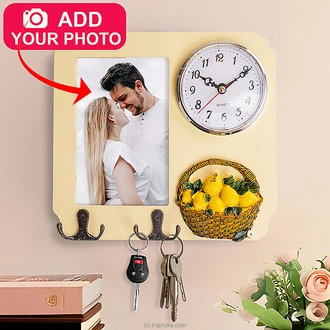 Personalized Key Holder Photo Frame With Clock Buy personalized gifts Online for specialGifts