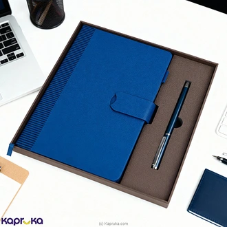 Professional Blue Textured Notebook  Pen Gift Set Buy Gift Sets Online for specialGifts