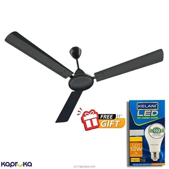 Kelani Ceiling Fan - Black (Manufactured By Havells) +  Free Energy Saving LED Bulb (Screw Type E27)- KEL-25FANBSZBZ Buy Browns Online for specialGifts