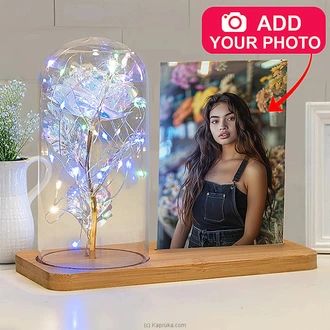Personalized Enchanted Galaxy Rose Photo Display With LED Dome For Valentine Buy personalized gifts Online for specialGifts