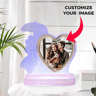 Glow My Heart Multicolor LED Personalized Photo Frame  Online for none