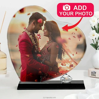 Personalized Heart Shaped Valentine Crystal Frame Buy personalized gifts Online for specialGifts