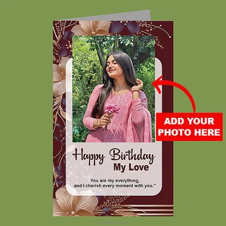 Customized ``Happy Birthday My Love`` Greeting Card Buy personalized gifts Online for specialGifts