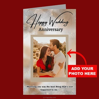 Customized ``Happy Wedding Anniversary`` Greeting Card Buy personalized gifts Online for specialGifts