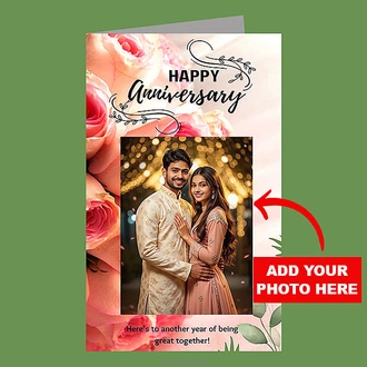 Customized ``Happy Anniversary`` Greeting Card Buy personalized gifts Online for specialGifts