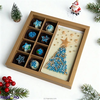 Frosted Christmas Slab With Mini 8 Piece Delight White Chocolates  Online for none
