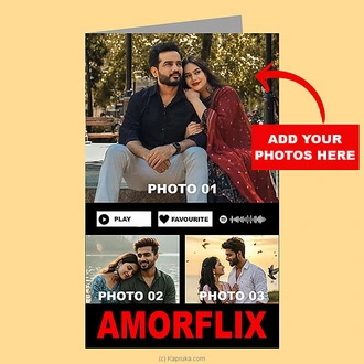 Personalized ``AMORFLIX`` Valentine Greeting Card Buy personalized gifts Online for specialGifts