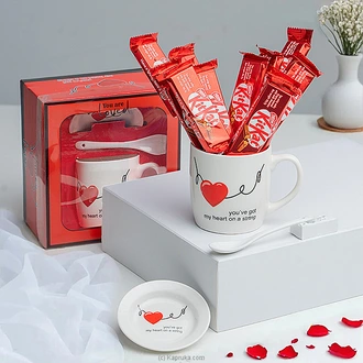 Heartstring Mug Newyear Gift Set With Kitkat Chocolates  Online for none