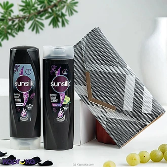 Black Radiance Elegance Gift Set With Verde Luxe Chevron Clutch Black, Sunsilk Stunning Black Shine Shampoo And Conditioner Buy Fashion | Handbags | Shoes | Wallets and More at Kapruka Online for specialGifts