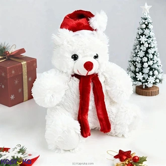 Snowy Christmas Teddy Bear - 10 Inches  Online for none