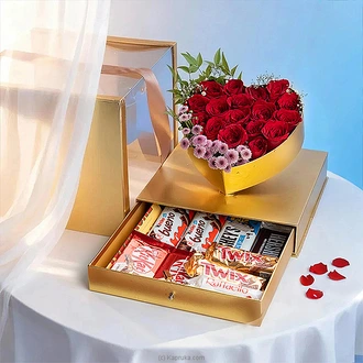 Luxurious Rose Chocolate Gift Box Buy valentine Online for specialGifts