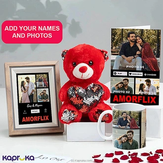 Personalized ``AMORFLIX`` Romantic Valentine Giftset Buy personalized gifts Online for specialGifts