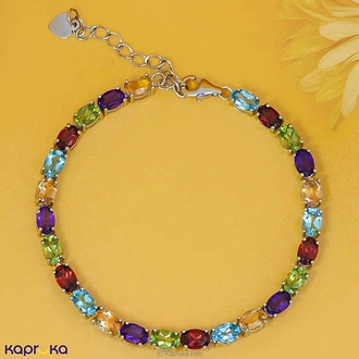 Chamathka Kayla Multi Semi Precious Bracelet In Sterling Silver Buy Chamathka Jewelry Online for specialGifts