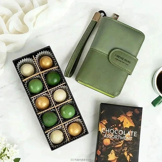 Green Grace Chocolate And Wallet Duo Buy Best Sellers Online for specialGifts