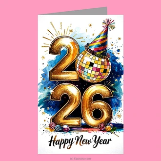 ``happy New Year 2026`` Greeting Card  Online for none
