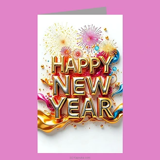 ``happy New Year`` Greeting Card  Online for none