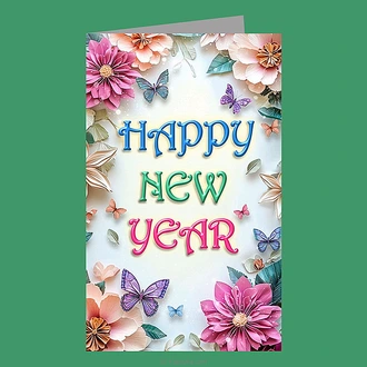 ``happy New Year`` Greeting Card  Online for none