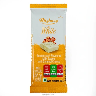 Ritzbury White Butterscotch Flavoured Milk Sweets With Caramel Chunks 45g Buy Ritzbury Online for specialGifts