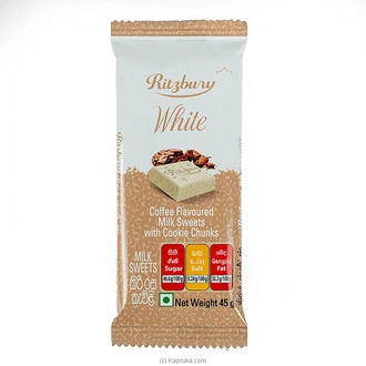 Ritzbury White Coffee Flavoured Milk Sweets With Cookie Chunks 45g Buy Ritzbury Online for specialGifts