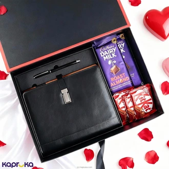 Elegant  Romantic Valentine Gift Box With Chocolate And Notebook Buy Kapruka Online for specialGifts