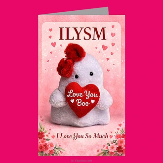 ``ILYSM Plush Love`` GEN Z Valentine`s Greeting Card Buy valentine Online for specialGifts