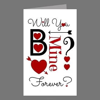 ``Will You Be Mine FOREVER`` Valentine`s Greeting Card Buy Greeting Cards Online for specialGifts