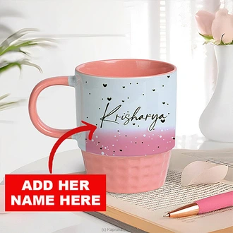 Personalized Color Gradient Valentine Name Mug - Pink Buy personalized gifts Online for specialGifts
