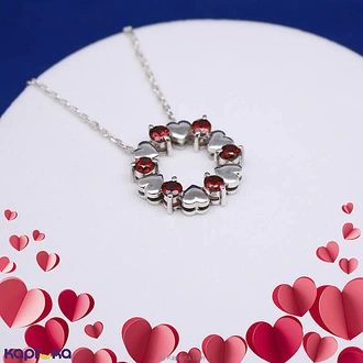TASH GEM AND JEWELLERY Natural RED GARNET STONE NECKLACE TS-K107 Buy Jewellery Online for specialGifts
