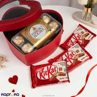 Sweet Valentine Chocolate Treat Box With 3 KitKats And Ferrero Rocher Pack 16 Pieces Buy Chocolates Online for specialGifts