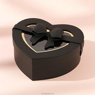 Heart Shape Gift Box With Ribbon - Black (Medium) Buy party Online for specialGifts