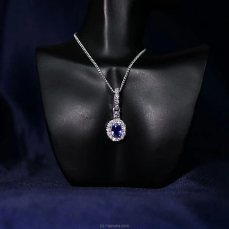 TASH GEM AND JEWELLERY BLUE SAPPHIRE OVAL PENDANT TS-K110 Buy Tash gem and jewelry Online for specialGifts