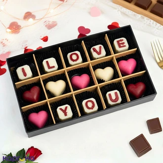 I Love You White Chocolate Valentine 15 Pieces Buy Chocolates Online for specialGifts