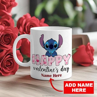 Personalized ``Happy Valentine`s Day`` Stitch Mug Buy personalized gifts Online for specialGifts