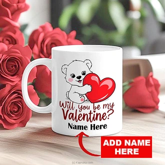 Personalized ``Will You Be My Valentine`` Mug Buy personalized gifts Online for specialGifts