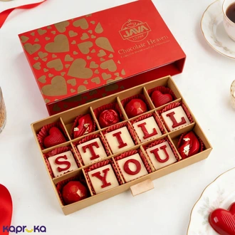 Java Valentine `Still You` 15 Pieces  Chocolate Box Buy Java Online for specialGifts