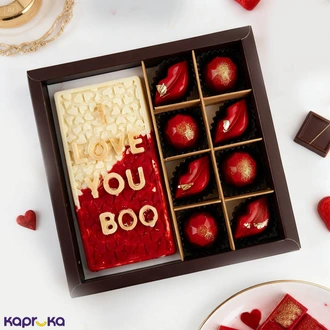 Java `I Love You Boo` 8 Pieces Slive Valentine Box Buy Java Online for specialGifts
