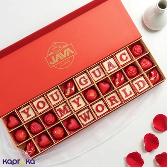 Java `You Guac My World` 30 Pieces Valentine Chocolate Box Buy Java Online for specialGifts