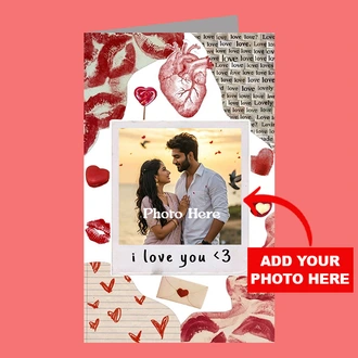 Personalized ``I Love You`` Valentine Greeting Card Buy New Additions Online for specialGifts