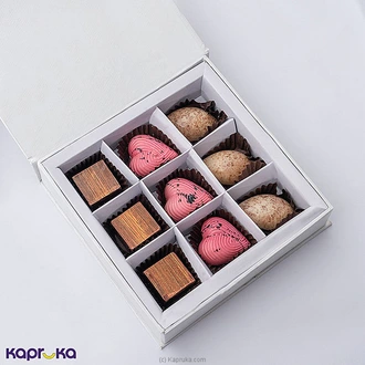Cinnamon Lakeside Passion Rose Ganche Stawberry Champain Tiramisu 9 Pieces Valentine Assortment Buy Chocolates Online for specialGifts