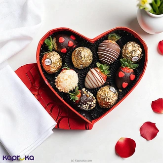 Valentine`s Triple Chocolate Dipped Stawberry With Ferrero Rochers Buy New Additions Online for specialGifts