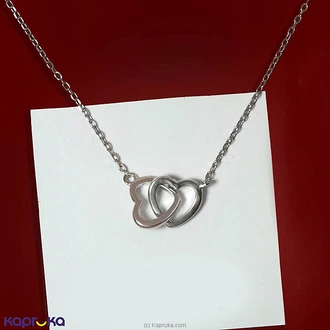 Chamathka Pocketful Of Love Intertwined Heart Necklace In Sterling Silver Buy Chamathka Jewelry Online for specialGifts