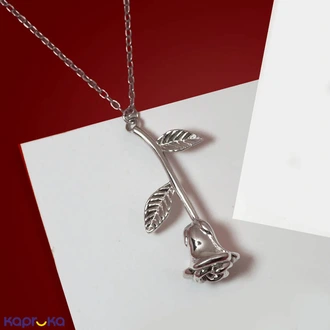 Chamathka Close To My Heart Rose Necklace In Sterling Silver Buy Chamathka Jewelry Online for specialGifts