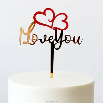 Elegant ``I Love You`` Cake Topper  Online for none