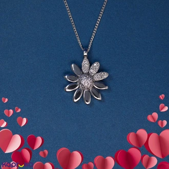TASH GEM AND JEWELLERY FLOWER AMERICAN DIAMOND STONE PENDANT TS-K126 Buy Tash gem and jewelry Online for specialGifts